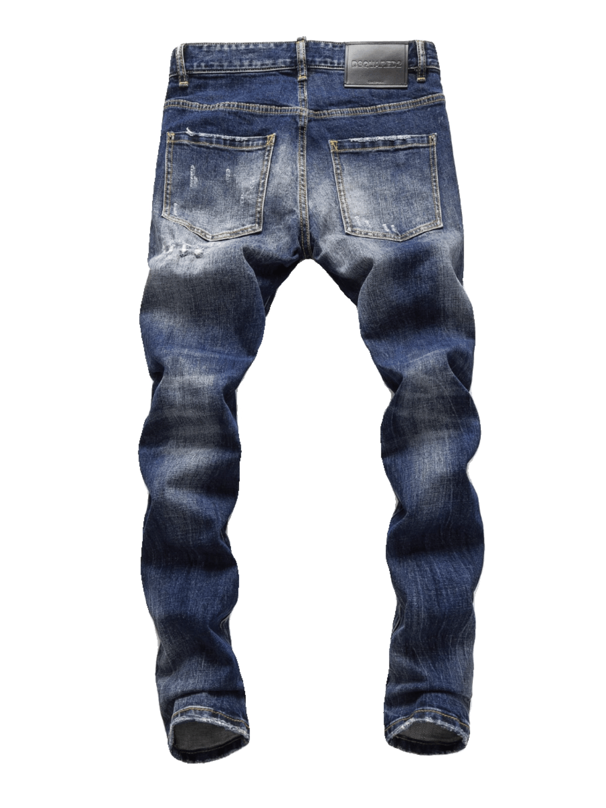 White Ripped Patch Jeans