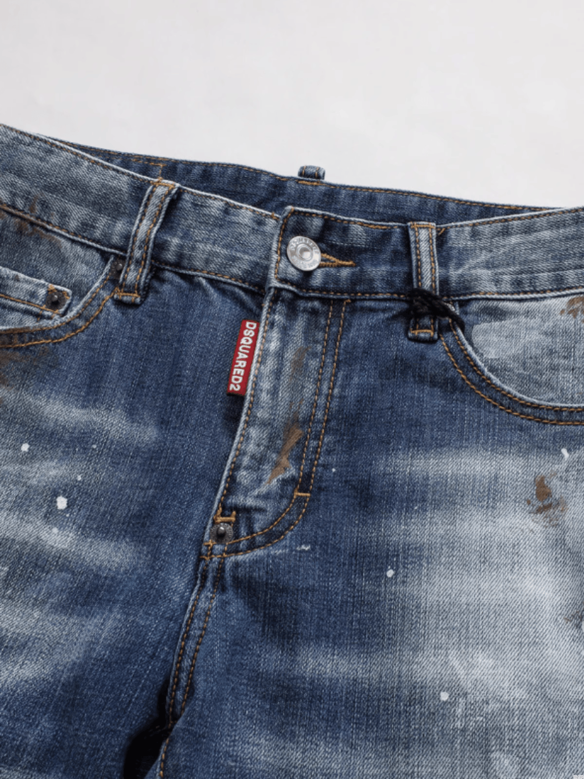 Washed Denim Ripped Jeans
