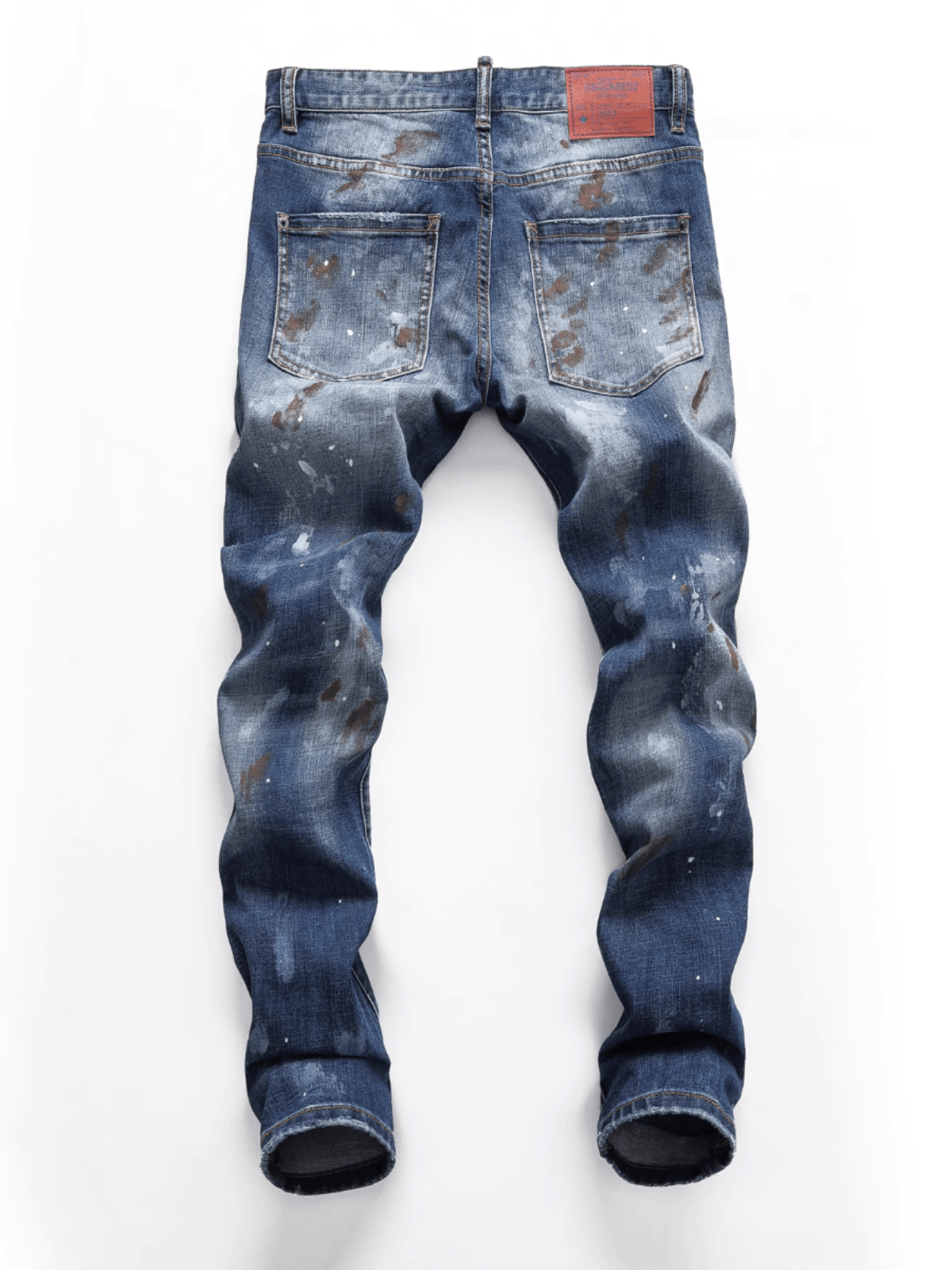 Washed Denim Ripped Jeans