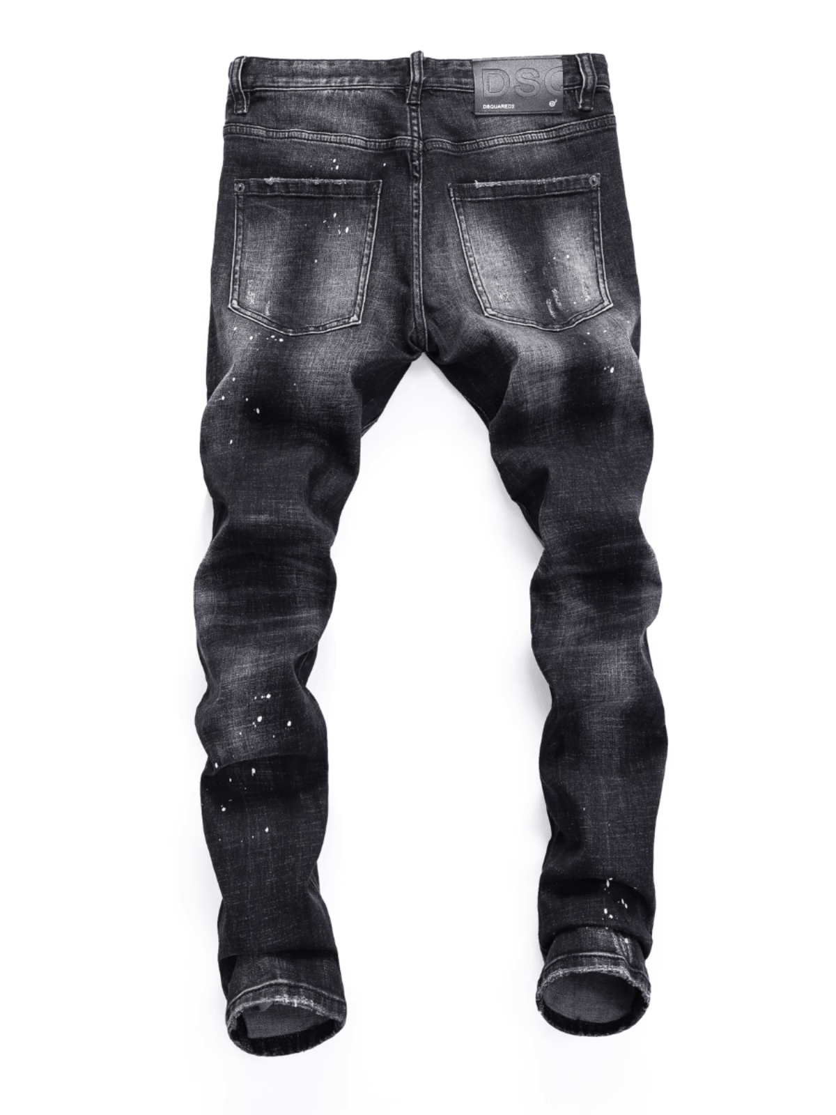 Black Gray Patch Jeans