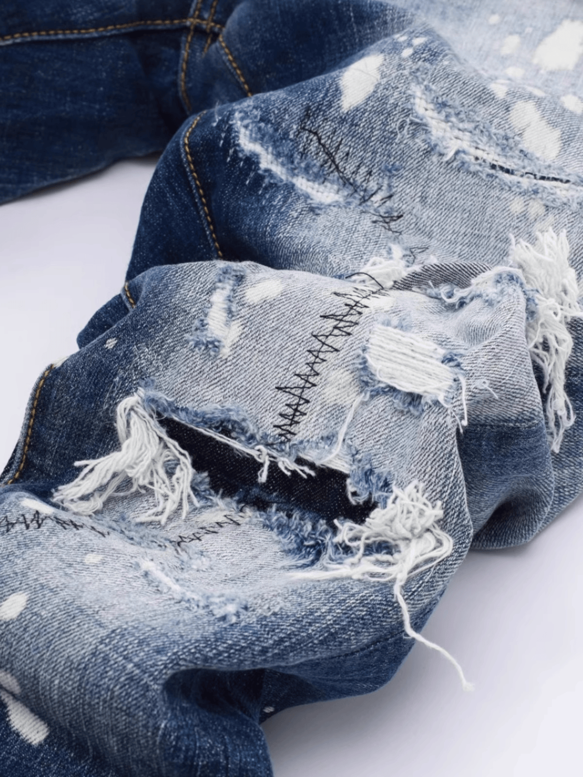 Dark Blue Patch Jeans