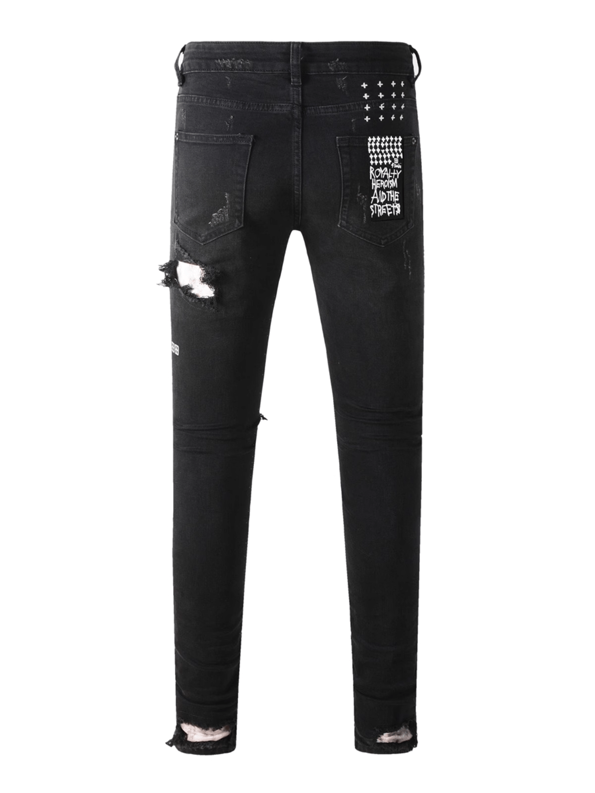 Charcoal Shred Patch Jeans